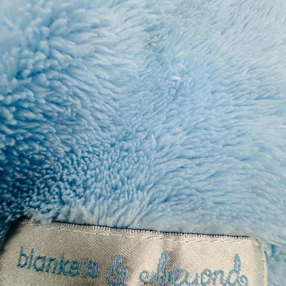 Blankets And Beyond Elephant Blue & Gray Baby Security Blanket Lovey Plush 15.5”